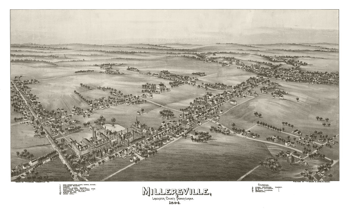 Preview of Vintage Map of Millersville, Pennsylvania 1894