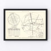 Lake Charles Air Force Base Vicinity Vintage Map 1951