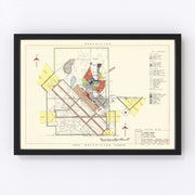 Lakeland Air Force Base Vintage Map 1952