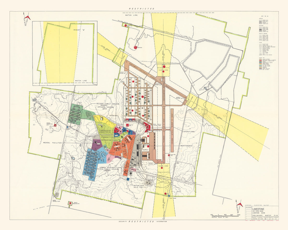 Preview of Vintage Map of Limestone Air Force Base, 1951
