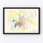 Limestone Air Force Base Vintage Map 1951