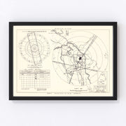Limestone Air Force Base Vicinity Vintage Map 1951