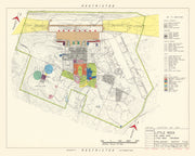 Vintage Map of Little Rock Air Force Base, 1952
