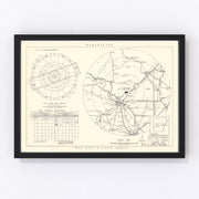 Little Rock Air Force Base Vicinity Vintage Map 1952