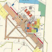 Vintage Map of Lockbourne Air Force Base, 1951