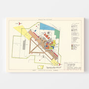 Vintage Map of Lockbourne Air Force Base, 1951