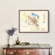 Vintage Map of Lockbourne Air Force Base, 1951