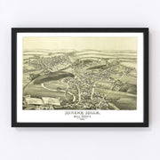 Miner's Mills & Mill Creek Vintage Map 1892
