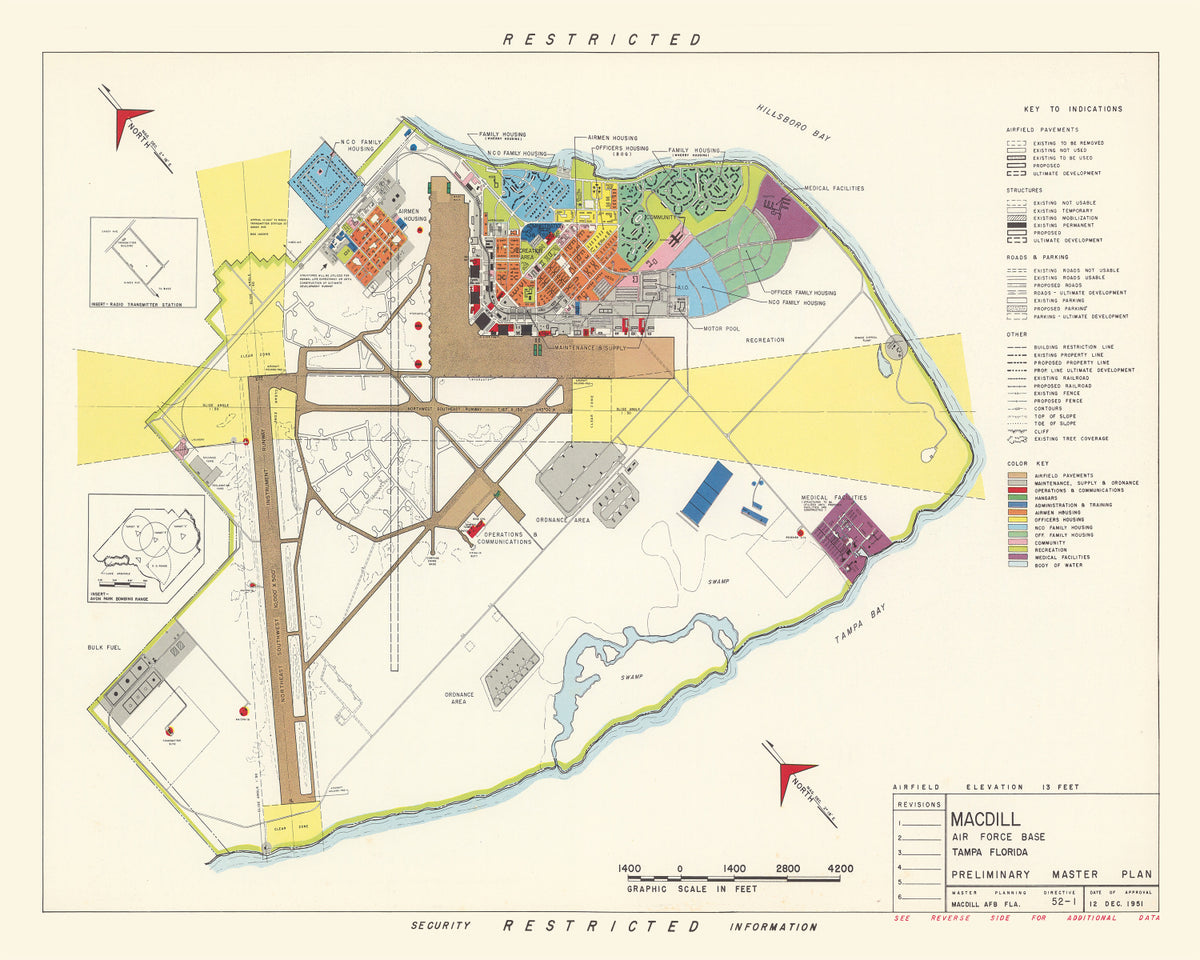 Preview of Vintage Map of MacDill Air Force Base, 1951
