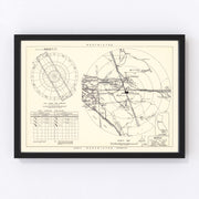 March Air Force Base Vicinity Vintage Map 1951