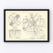 Offutt Air Force Base Vicinity Vintage Map 1952