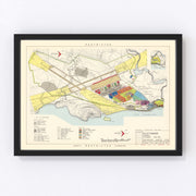 Plattsburg Barracks Vintage Map 1952