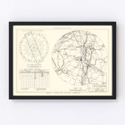 Plattsburg Barracks Vicinity Vintage Map 1952