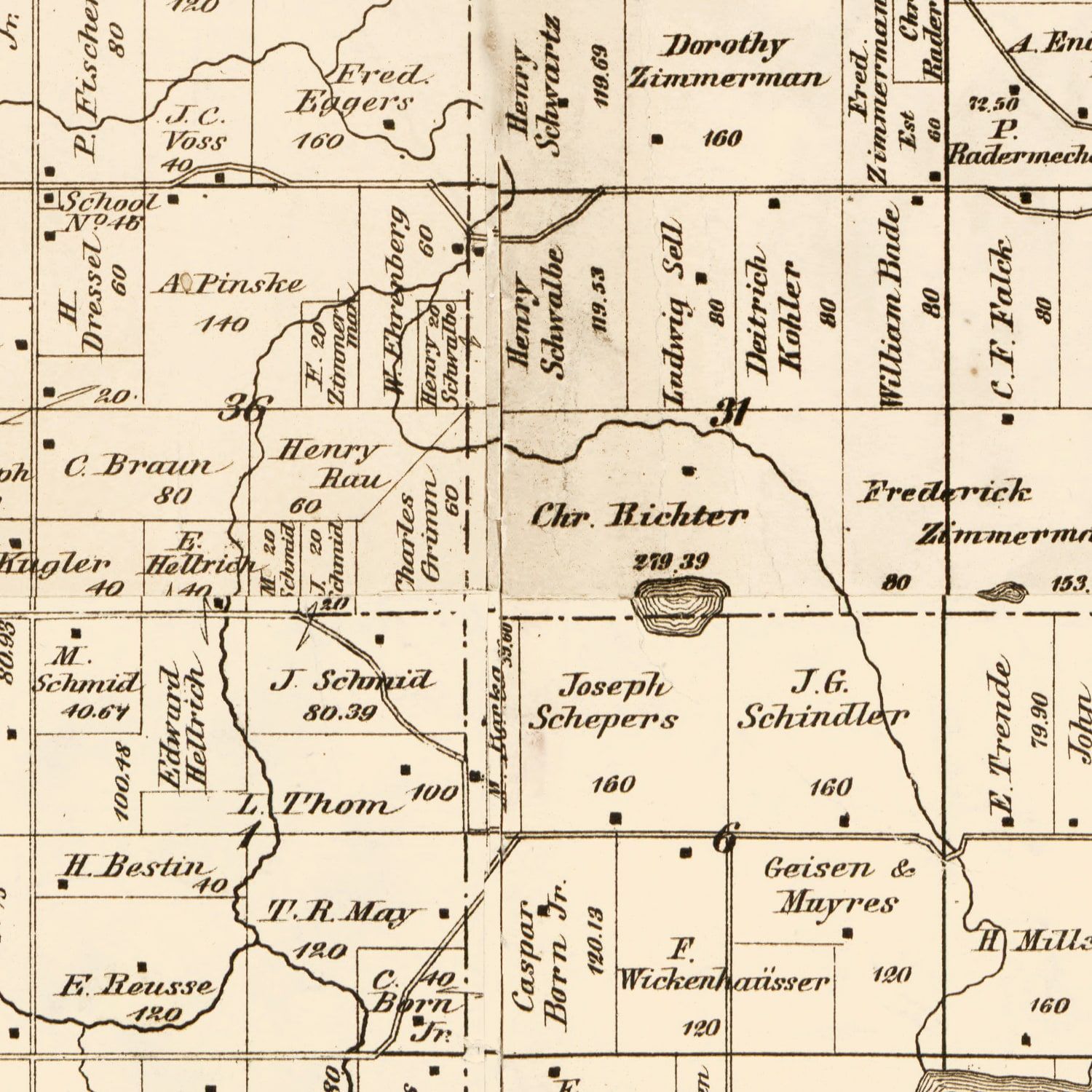 Vintage Map of Carver County, Minnesota 1880 by Ted's Vintage Art