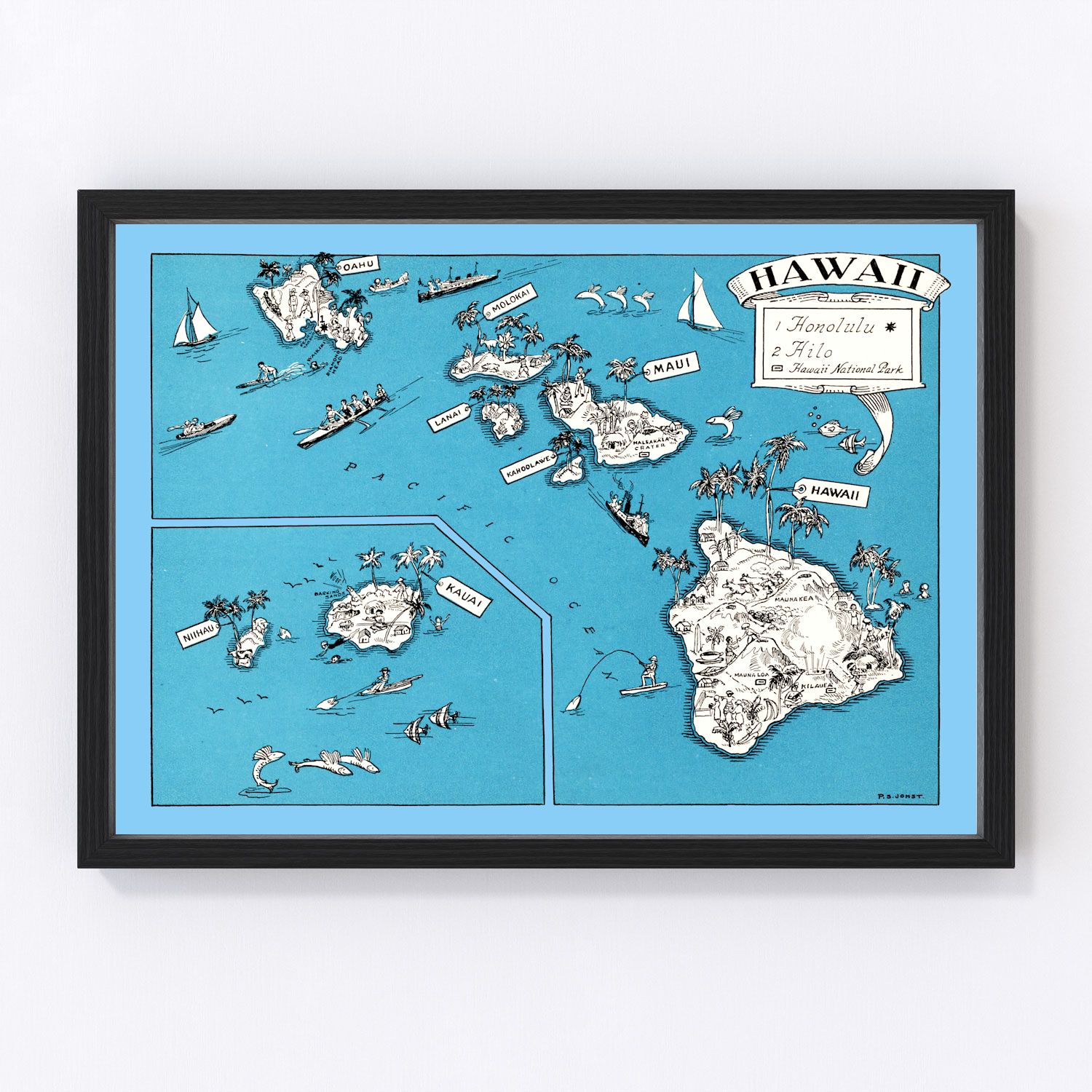 Vintage Map of Hawaii, 1931 by Ted's Vintage Art