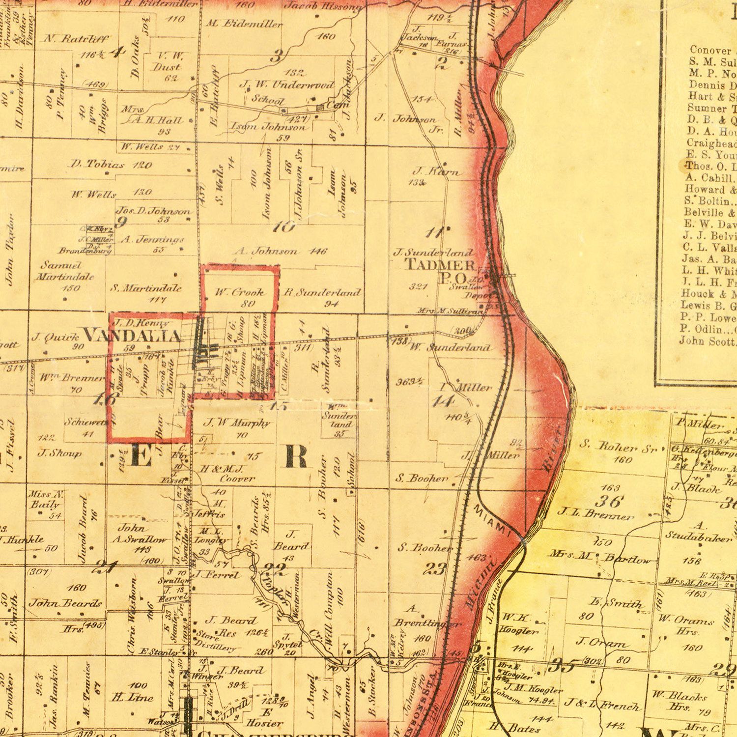 Vintage Map Of Montgomery County Ohio 1869 By Ted S Vintage Art   3395 3 