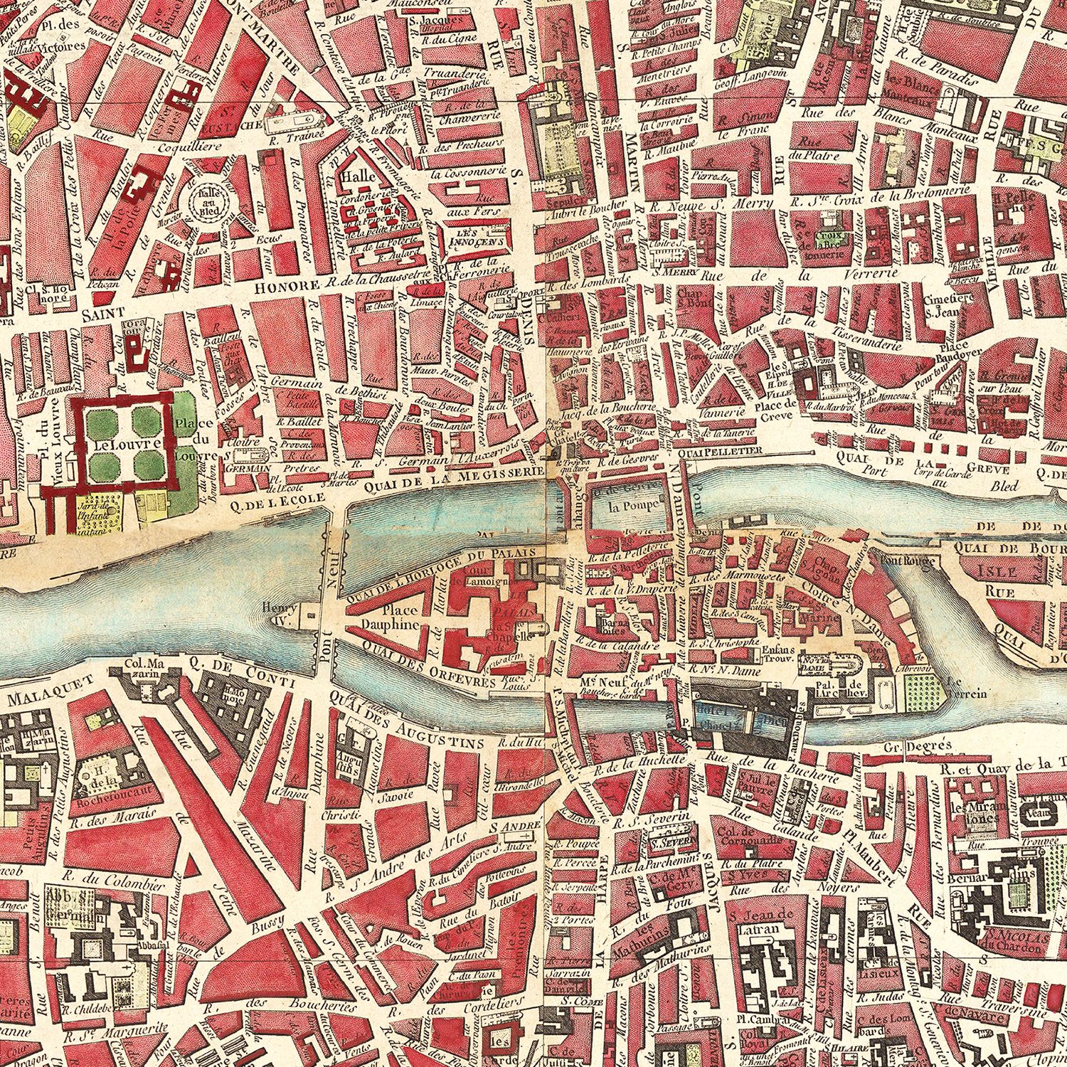 Vintage Map of Paris, France 1784 – Ted's Vintage Art