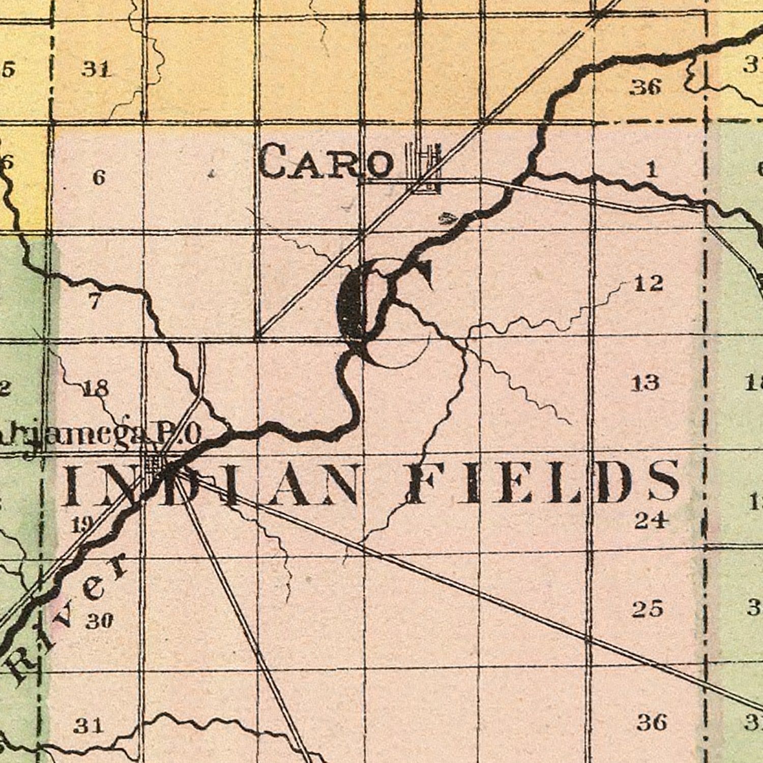 Vintage Map Of Tuscola County Michigan 1873 By Teds Vintage Art 9735