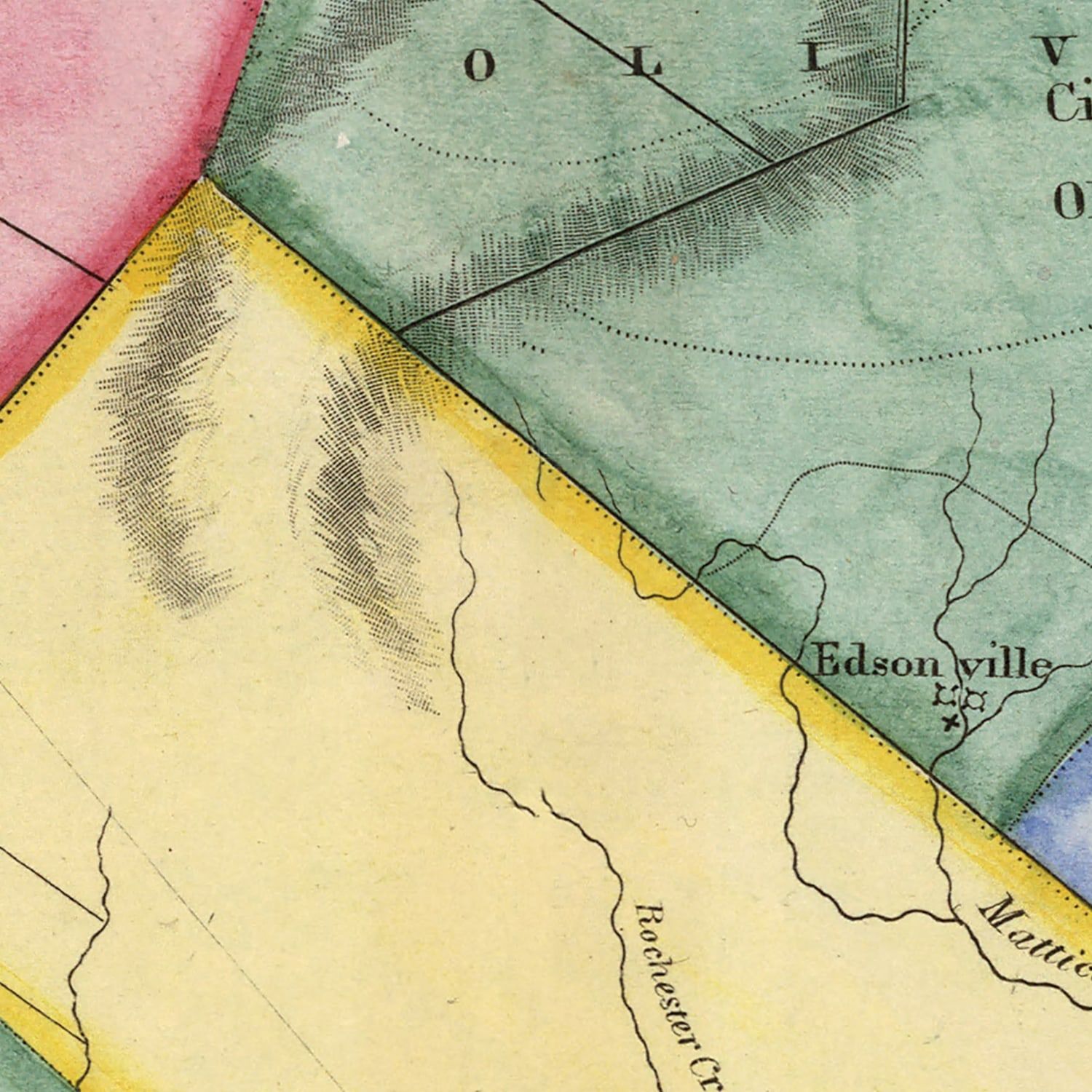 Vintage Map Of Ulster County New York, 1840 By Ted's Vintage Art