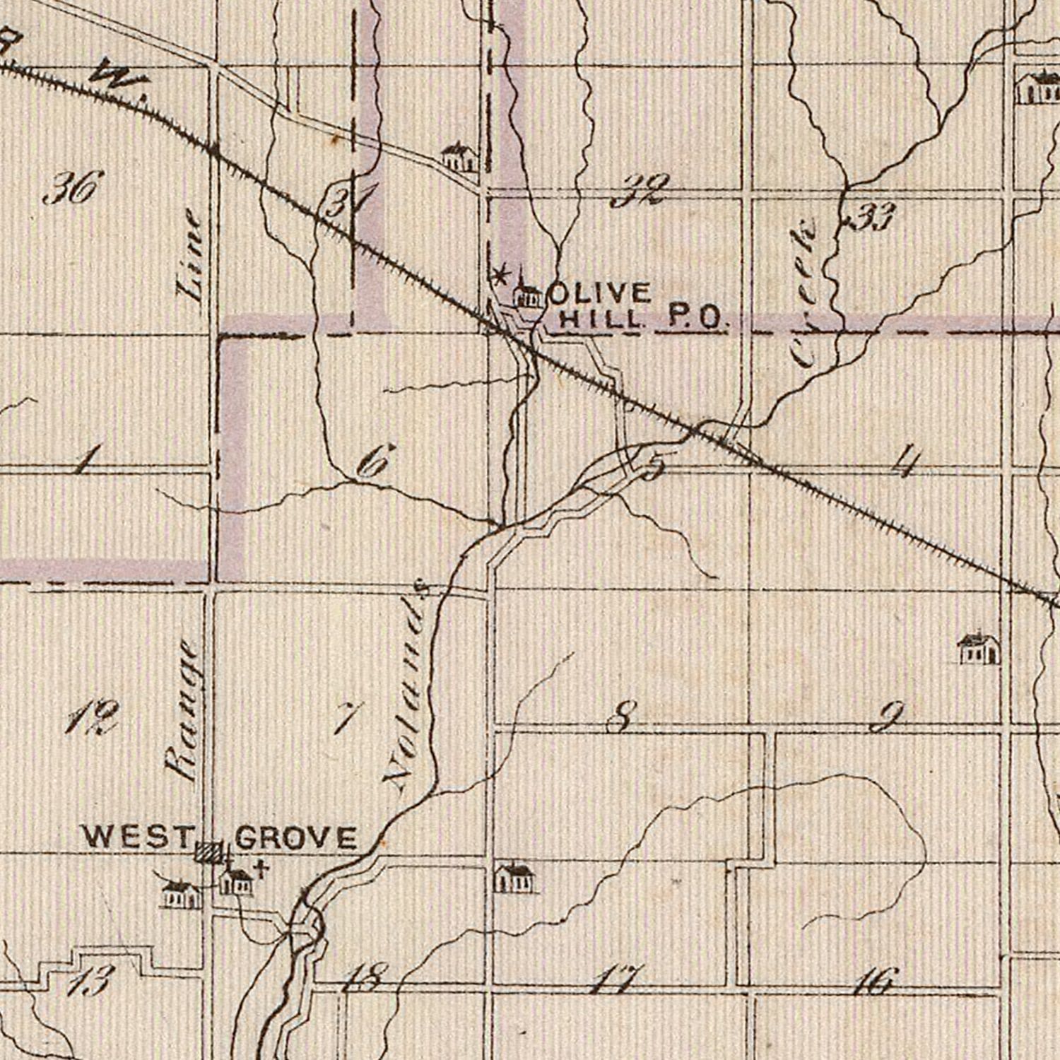 Vintage Map Of Wayne County Indiana, 1876 By Ted's Vintage Art