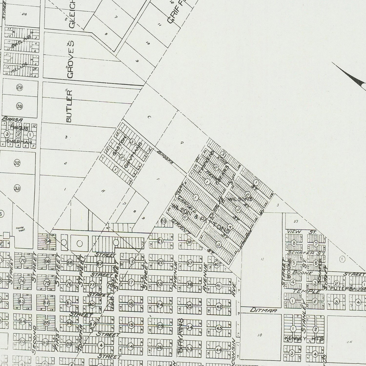 Vintage Map of Oceanside, California 1912 by Ted's Vintage Art