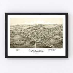Vintage Map of Pennsboro, West Virginia 1899