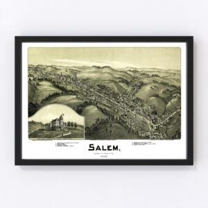 Vintage Map of Salem, West Virginia 1899