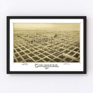 Vintage Map of Childress, Texas 1890