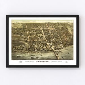 Vintage Map of Sandusky, Ohio 1884