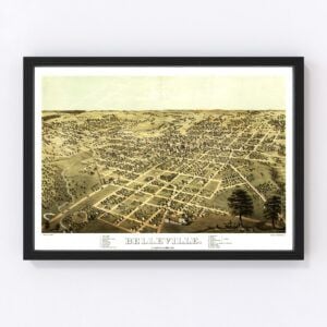 Vintage Map of Chicago, Illinois 1856 by Ted's Vintage Art