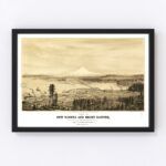 Vintage Map of Tacoma, Washington 1878