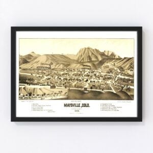 Vintage Map of Maysville, Colorado 1882