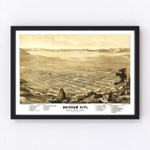 Vintage Map of Brigham City, Utah 1875