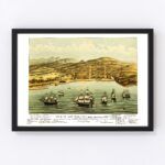 Vintage Map of San Francisco, California 1884