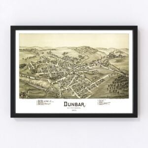 Vintage Map of Dunbar, Pennsylvania 1900