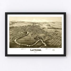 Vintage Map of Latrobe, Pennsylvania 1900