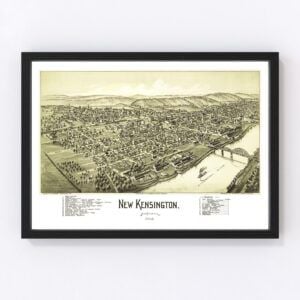 Vintage Map of New Kensignton, Pennsylvania 1902