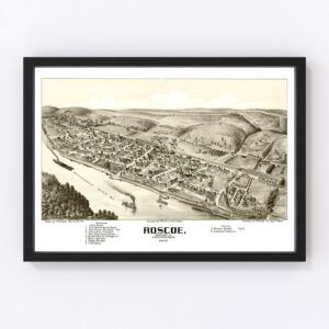 Vintage Map of Roscoe, Pennsylvania 1902