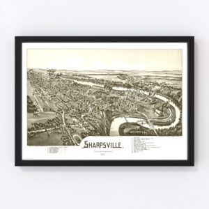 Vintage Map of Sharpsville, Pennsylvania 1901