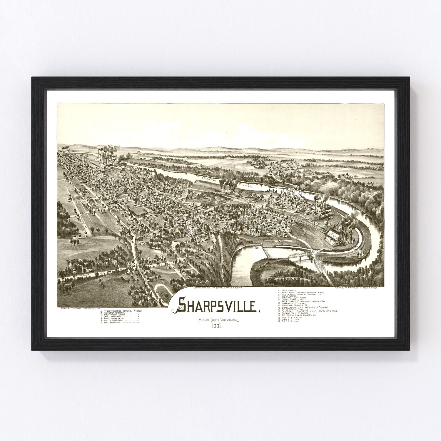Vintage Map of Sharpsville, Pennsylvania 1901 15