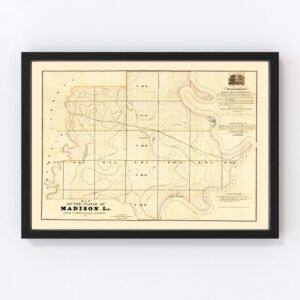 Vintage Map of Madison Parish, Louisiana 1860