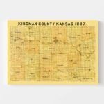 Vintage Map of Kingman County, Kansas 1887