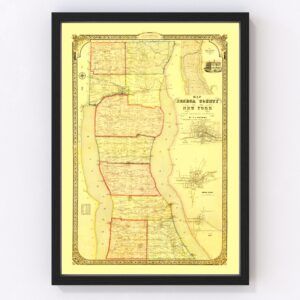 Vintage Map of Seneca County, New York 1858