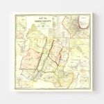 Vintage Map of Essex County, New Jersey 1859