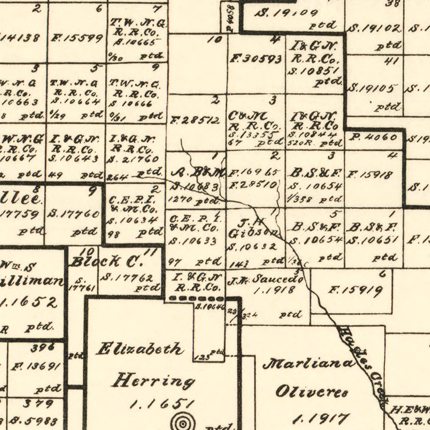 Vintage Map of Dickens County, Texas 1891 by Ted's Vintage Art