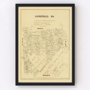 Vintage Map of Rockwall County, Texas 1880