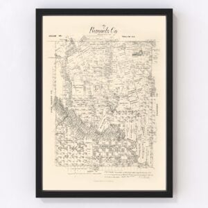 Vintage Map of Runnels County, Texas 1879