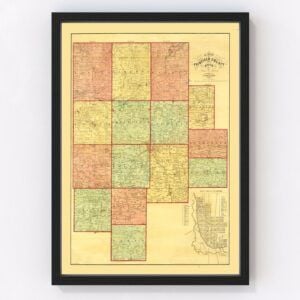 Vintage Map of Ashtabula County, Ohio 1856 by Ted's Vintage Art