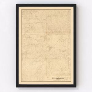 Vintage Map of Pettis County, Missouri 1867