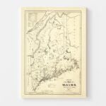 Vintage Map of Maine, 1831